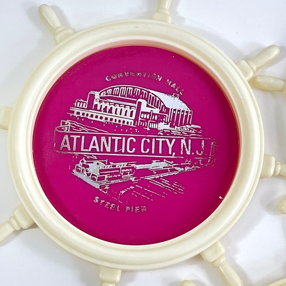 Atlantic City ‘Convention Hall’ Nautical Themed Souvenir Coasters ~ Set of 6 - Picture 5 of 11